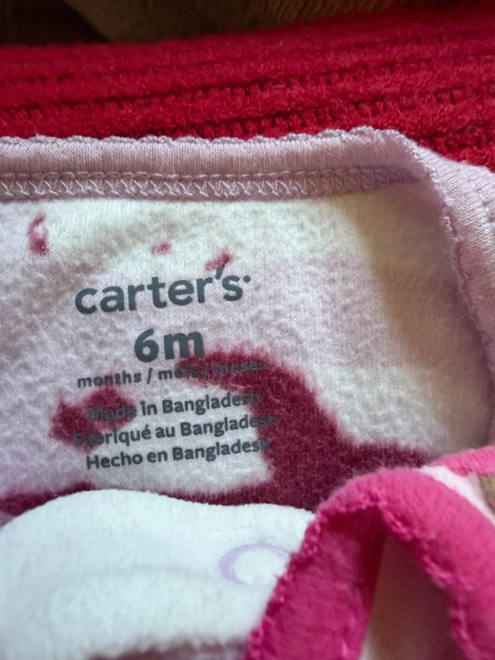 Carter’s Baby Girls' Mixed Printed Footed One-Piece Sleepers.Pink, Mint, Cream.